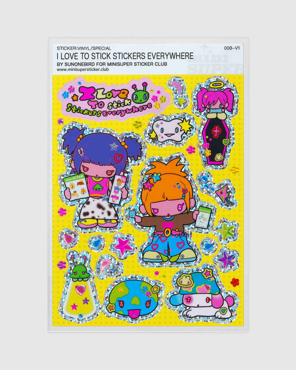 miniSUPER Sticker Club I Love to Stick Stickers Everywhere