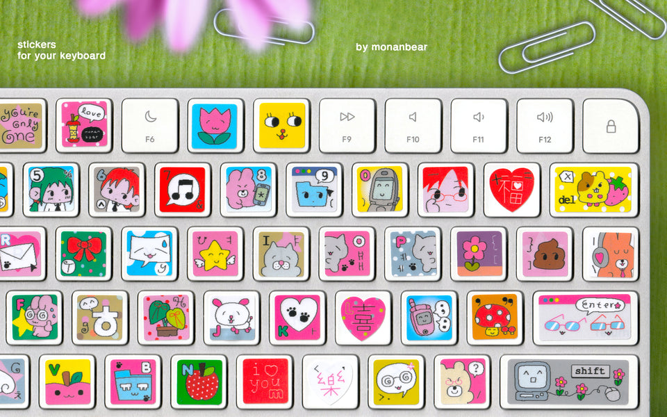 Working Hard Keyboard Stickers