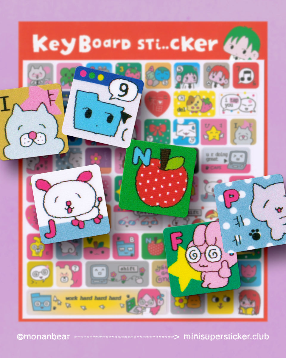 Working Hard Keyboard Stickers